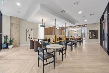 A modern dining room 