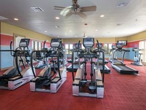 Norman apartment for rent - A gym with treadmills and elliptical machines.
