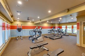 Stillwater apartment for rent - spacious gym with cardio equipment at broadview at the villages apartments md