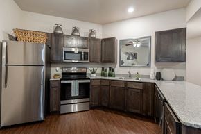 Springdale apartment for rent - a kitchen with stainless steel appliances and a counter top