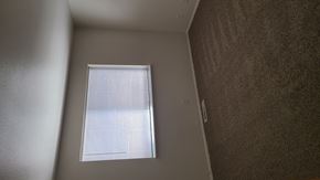 Reno apartment for rent - Unit B-1 of 2 bedrooms contains brown carpeting and window with blinds
