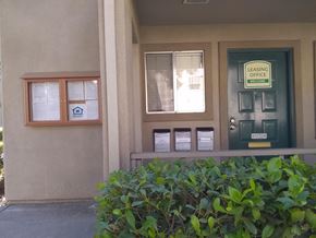 Modesto apartment for rent - Leasing Office Door and Notification Board