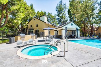 Our apartments have a resort style pool and patio