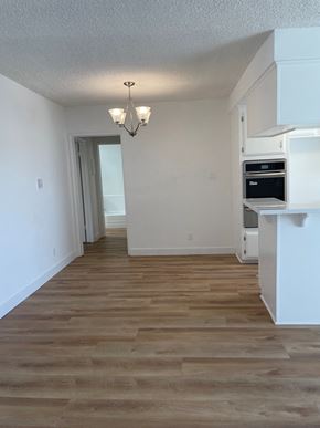 West Hollywood apartment for rent - a kitchen and living room in a 555 waverly unit