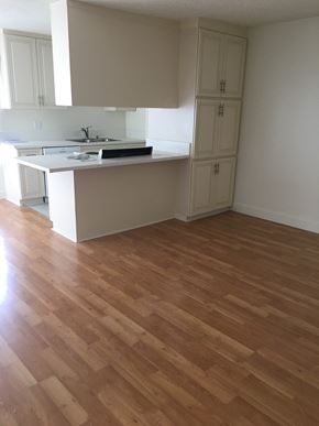 Los Angeles apartment for rent - Kitchen with White Appliances and White Cabinets