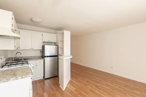 Los Angeles apartment for rent - Kitchen with White Appliances and White Cabinets