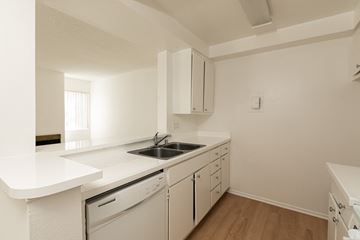 Los Angeles apartment for rent - the preserve at ballantyne commons apartment kitchen with sink and dishwasher
