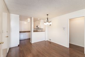 Santa Monica apartment for rent - Kitchen and Living Room with Hard Floor