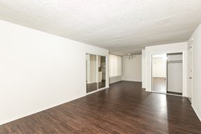 Los Angeles apartment for rent - Living Room with Hardwood Floors and Mirrored Closet
