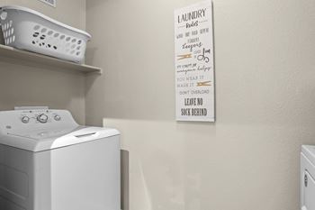 Washer dryer in unit