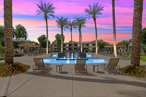 Goodyear apartment for rent - Twilight Pool at Adiamo Palm Valley, Arizona