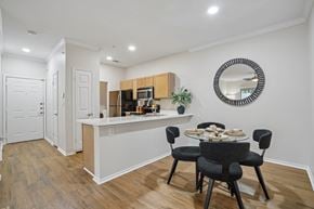 San Antonio apartment for rent - A kitchen with a dining table and chairs.
