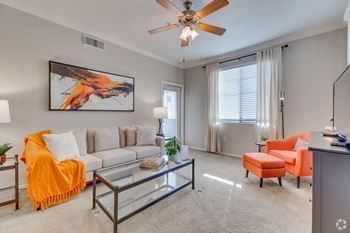 Carpeted living room