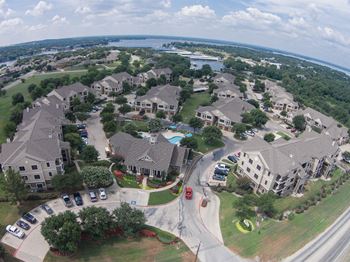 Aerial view of community