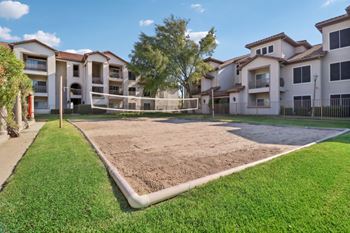 Sand volleyball court