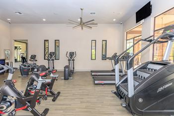 Gym with treadmills and other exercise equipment