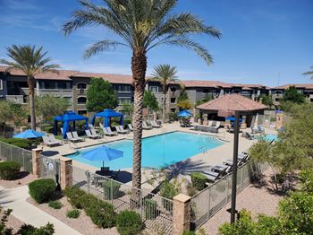 Aerial pool view