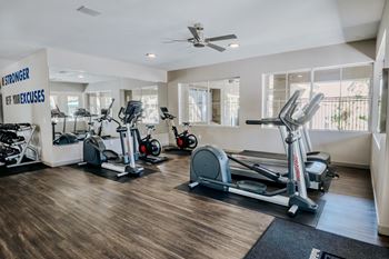 Gym with elliptical machines