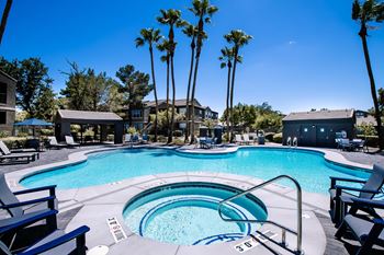 Lounging by the pool