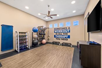 24-Hour fitness center with fitness on-demand