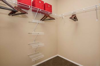 Our spacious closets are stocked with clothes and accessories for our residents at our apartments