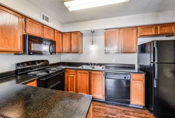 Black kitchen appliances