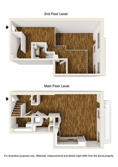 Floor plan for studio, 1.5 baths, 1255 sqft