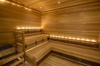 Co-ed spa facilities with steam room and sauna