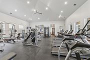 Austin apartment for rent - A fitness center with treadmills, weights, and strength training equipment at Creekside on Parmer Lane Apartments in Austin, TX