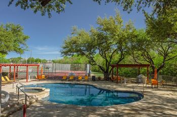Pool with sun deck