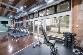 Dallas apartment for rent - Weight Training Area at The Murray Lofts Fitness Center - Deep Ellum Lofts, Dallas, Texas, TX