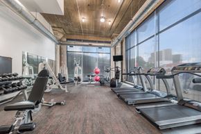 Dallas apartment for rent - Fitness Center with cadio machines at Adam Hats Lofts in Deep Ellum, Dallas, Texas, TX
