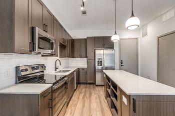 Stainless-steel kitchen appliances