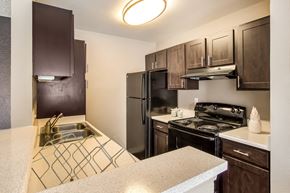 Aurora apartment for rent - Model Unit Kitchen at Greensview Apartments in Aurora, Colorado, CO