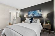 Dallas apartment for rent - Model unit bedroom at Rock Creek in Dallas, TX