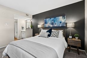 Dallas apartment for rent - Model unit bedroom at Rock Creek in Dallas, TX