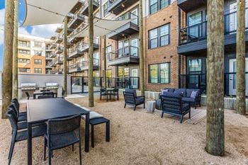 Indoor-outdoor lounges and social gathering spaces
