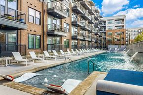 Austin apartment for rent - Refreshing Swimming Pool Area at St. Elmo Apartment in Austin, TX