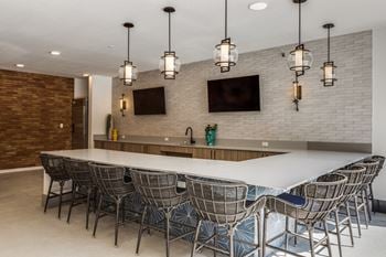 Indoor-outdoor lounges and social gathering spaces