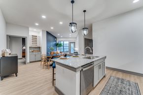 Austin apartment for rent - Contemporary Kitchen Setup at St. Elmo Apartment in Austin, TX