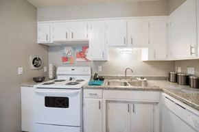 Shreveport apartment for rent - Model Studio Kitchen 2 at Orleans Square in Shreveport, LA
