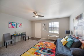 Shreveport apartment for rent - Model Studio Living Room 2 at Orleans Square in Shreveport, LA