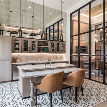 Full catering kitchen with private dining