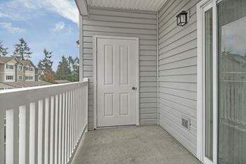 Patio with outdoor storage
