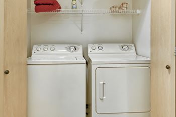 Full-size washer and dryers available