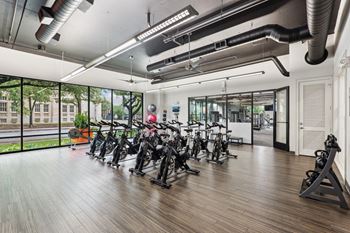 24-Hour club fit athletic center with spin & yoga studios