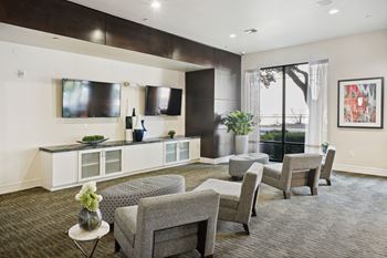 Resident lounge with tvs & pool table