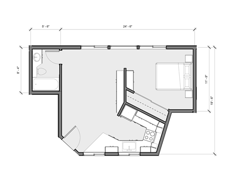 Floor plan for studio
