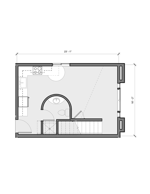 Floor plan for studio