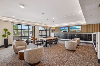Co-working lounge with conference room and private offices
